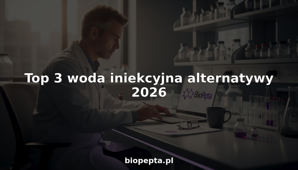 Laborant przygotowuje próbki do badań i jednocześnie analizuje wyniki na laptopie.