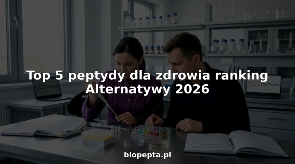 Naukowcy analizują próbki peptydów w tętniącym życiem laboratorium.